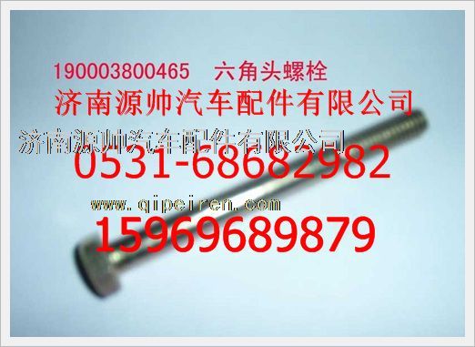 190003800465,重汽豪沃六角頭螺栓190003800465,濟(jì)南源帥汽車(chē)配件有限公司