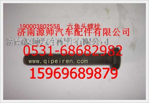 190003802558,重汽豪沃六角頭螺栓190003802558,濟(jì)南源帥汽車配件有限公司