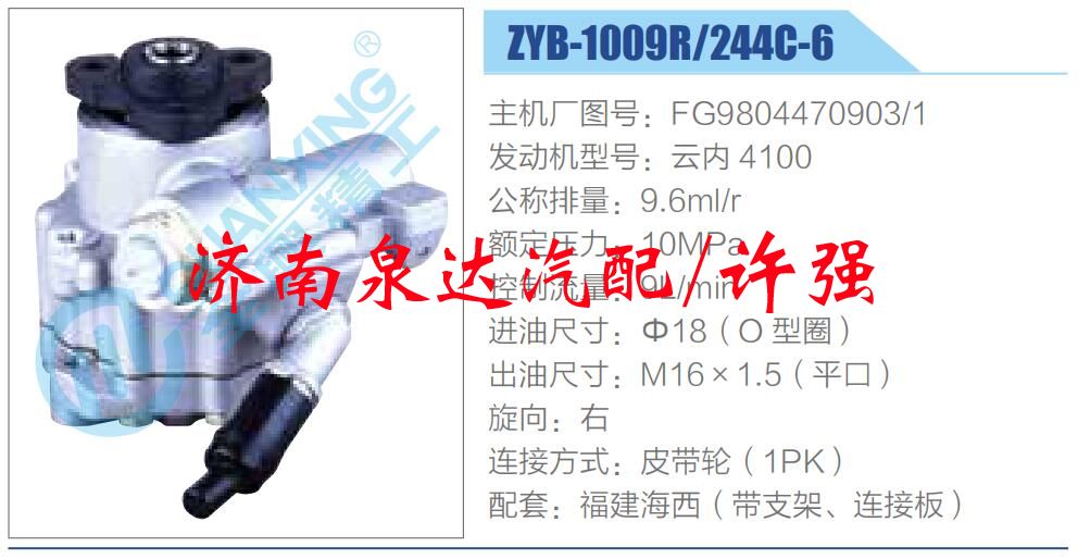 轉向液壓油泵總成/轉向泵總成/助力泵總成/FG9804470903-1