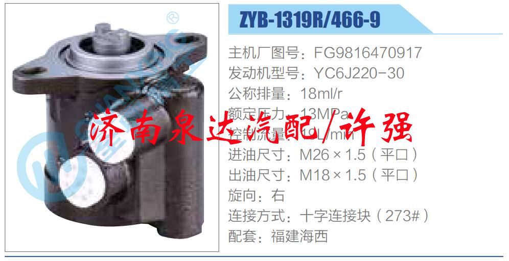 轉(zhuǎn)向液壓油泵總成/轉(zhuǎn)向泵總成/助力泵總成/FG9816470917